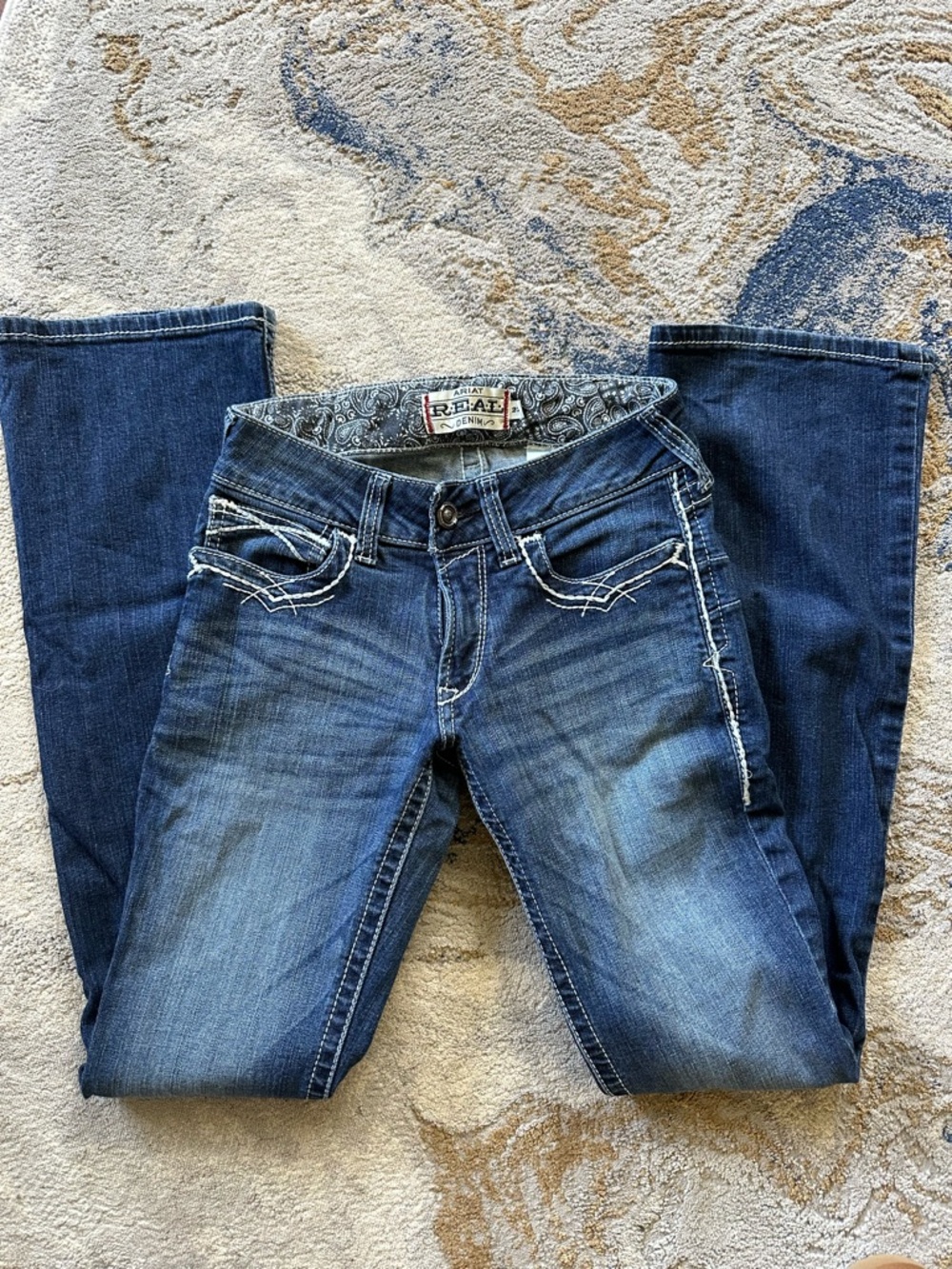 Women’s Ariat Midrise Boot Cut Jeans, 27L - Picture 2 of 2